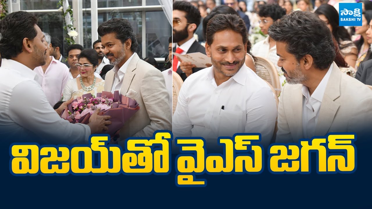 YS Jagan Meets Thalapathy Vijay at Chennai Wedding 🎉