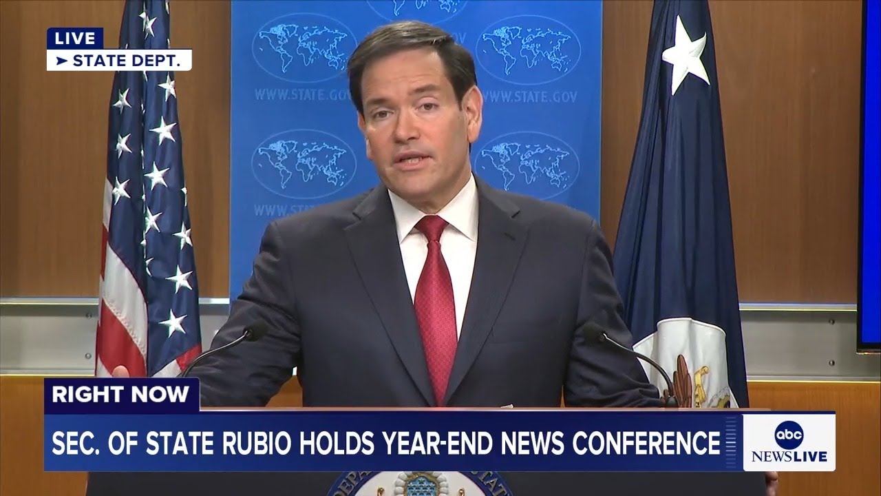 Rubio Holds Year-End News Conference at State Dept.