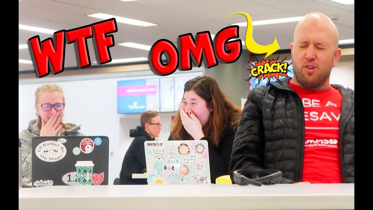 Library Bone Cracking Prank 😄