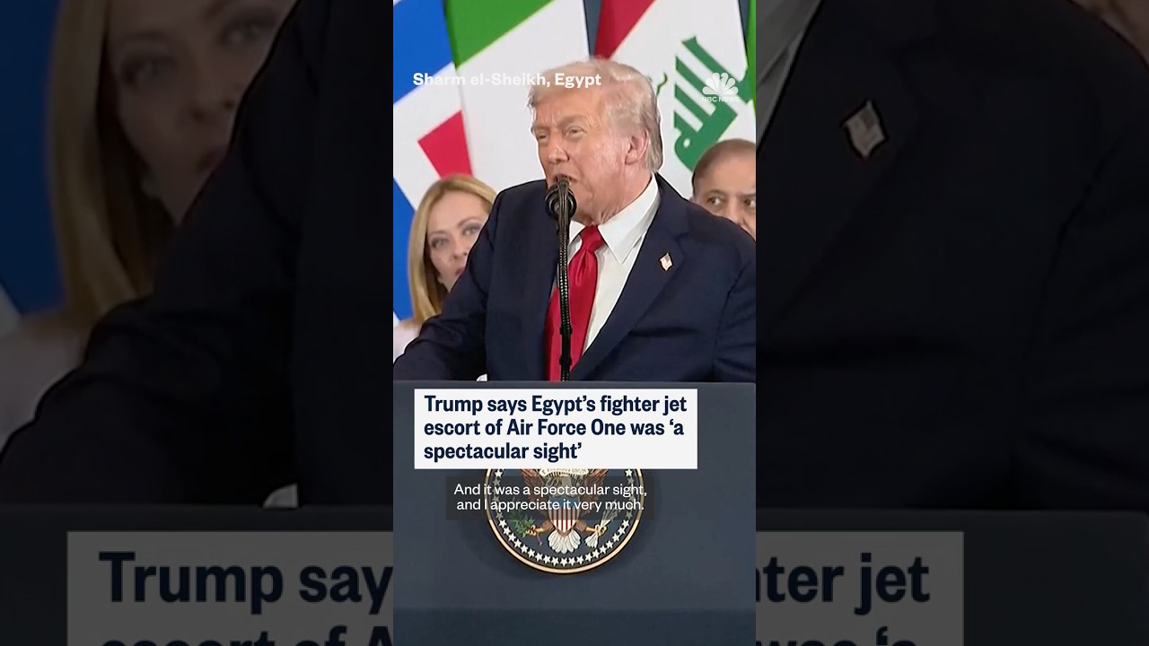 Trump says Egypt's fighter jet escort out of Air Force One was 'a spectacular sight'