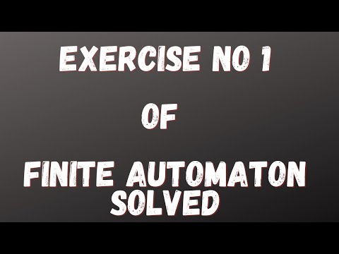 Exercise no 1 of Finite Automaton Solved by Theory of Automata Expert