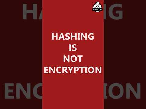 Hashing is not encryption #cybersecurity