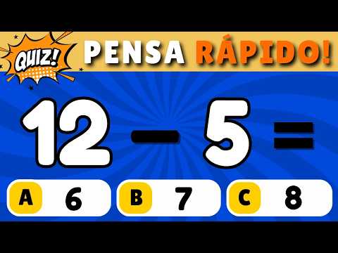 🚨 Quiz de Matemática Básica de Subtração #2 [DUVIDO VOCÊ ACERTAR TUDO]