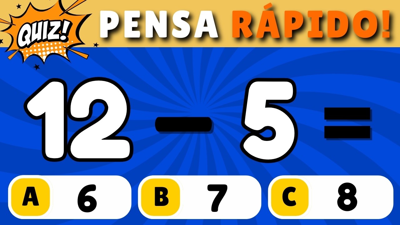 Desafie-se com o Quiz de Subtração Básica! 🧮 Você Consegue Acertar Tudo?