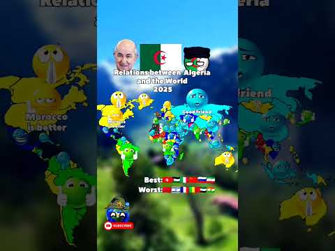 Relations between Algeria and The world |🇩🇿🌍  #algeria #algerie  #alger #morocco #viral #shorts #map