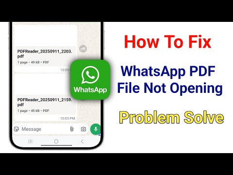 How to Fix WhatsApp PDF File Not Opening Problem 2025 | Whatsapp Can't Open Pdf Files Problem
