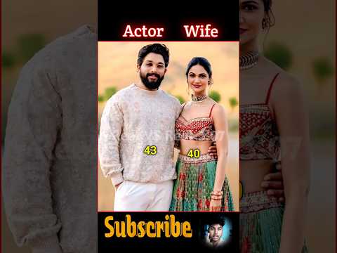 South Indian Actors Real Life Husband Wife age(Pt-27) #shorts #south #actor #wife #alluarjun #age