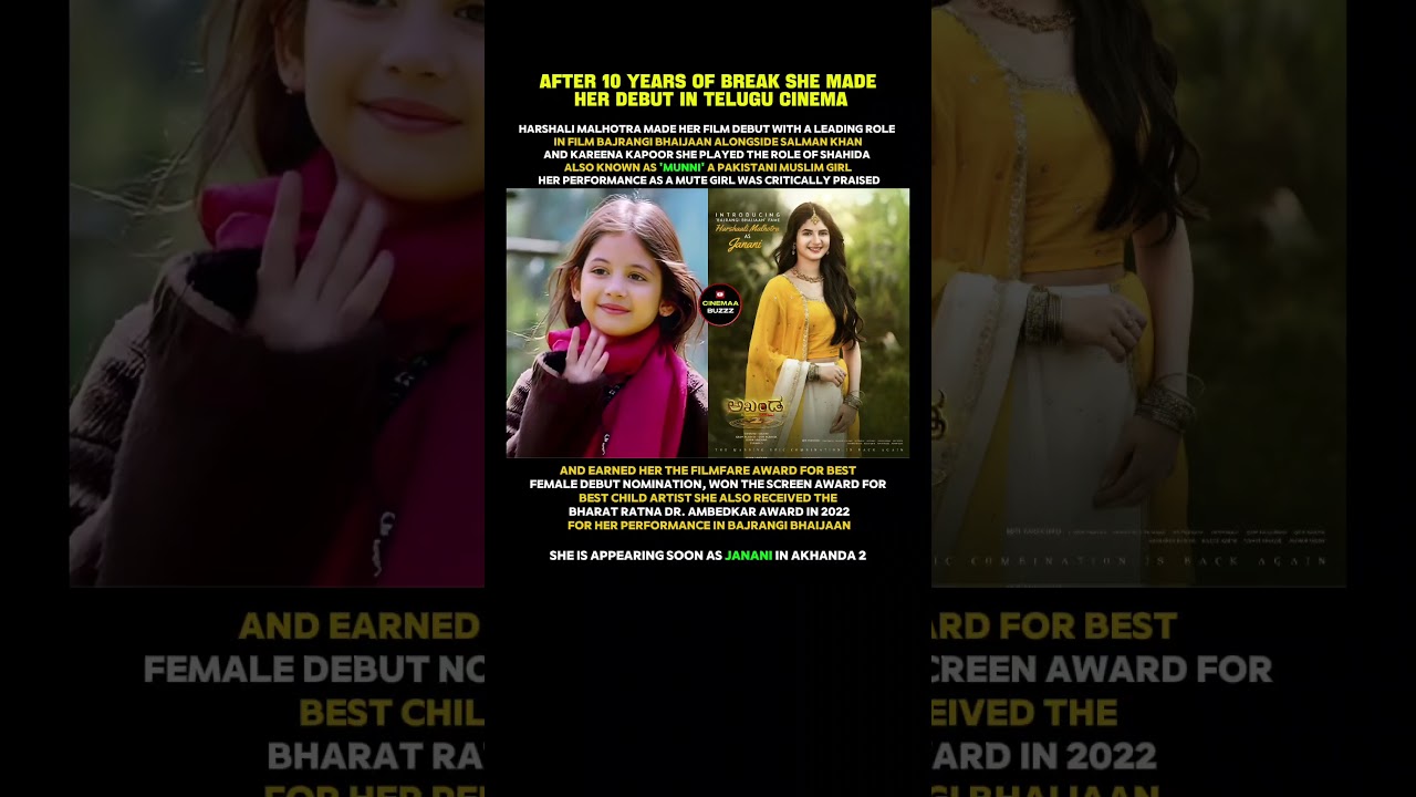 Harshali Malhotra's Telugu Debut in Akhanda 2 🎬