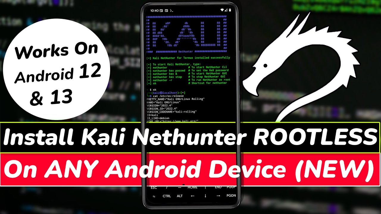 Easiest Way to Install Kali Linux NetHunter on Any Android Device in 2023 (No Root Needed) 🚀