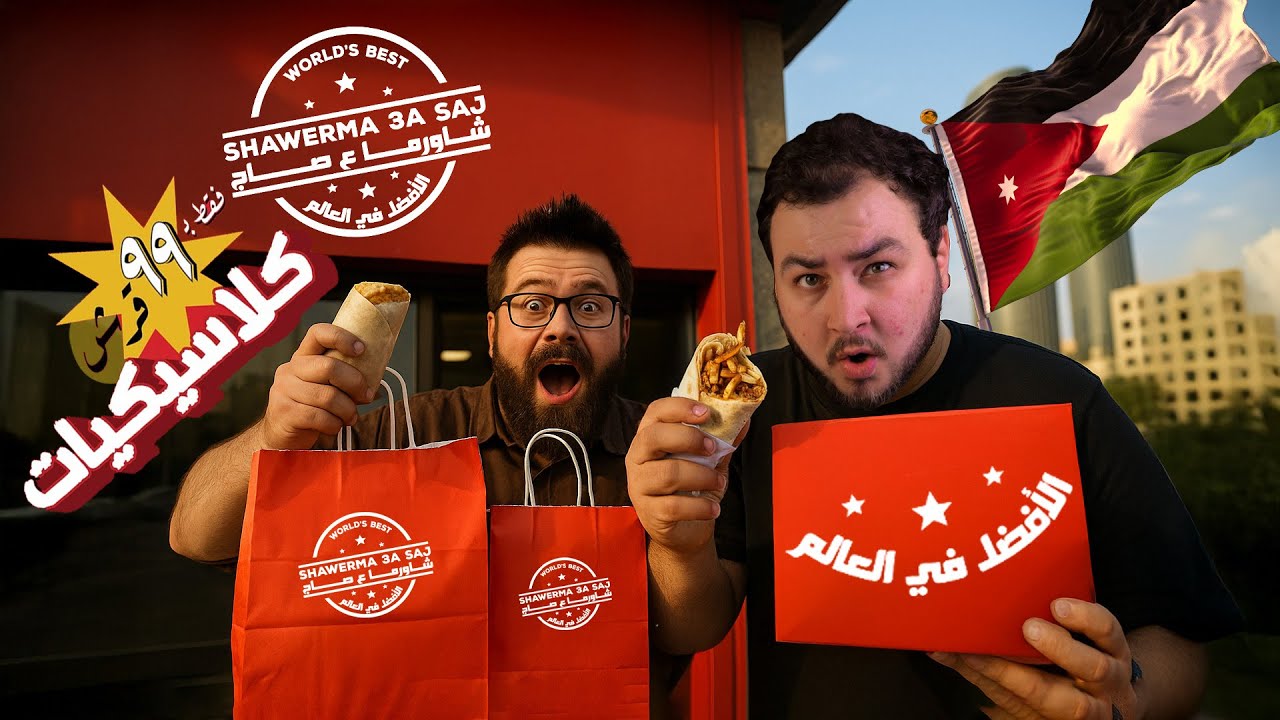 أفضل منيو شاورما عالصاج في الأردن 🍢