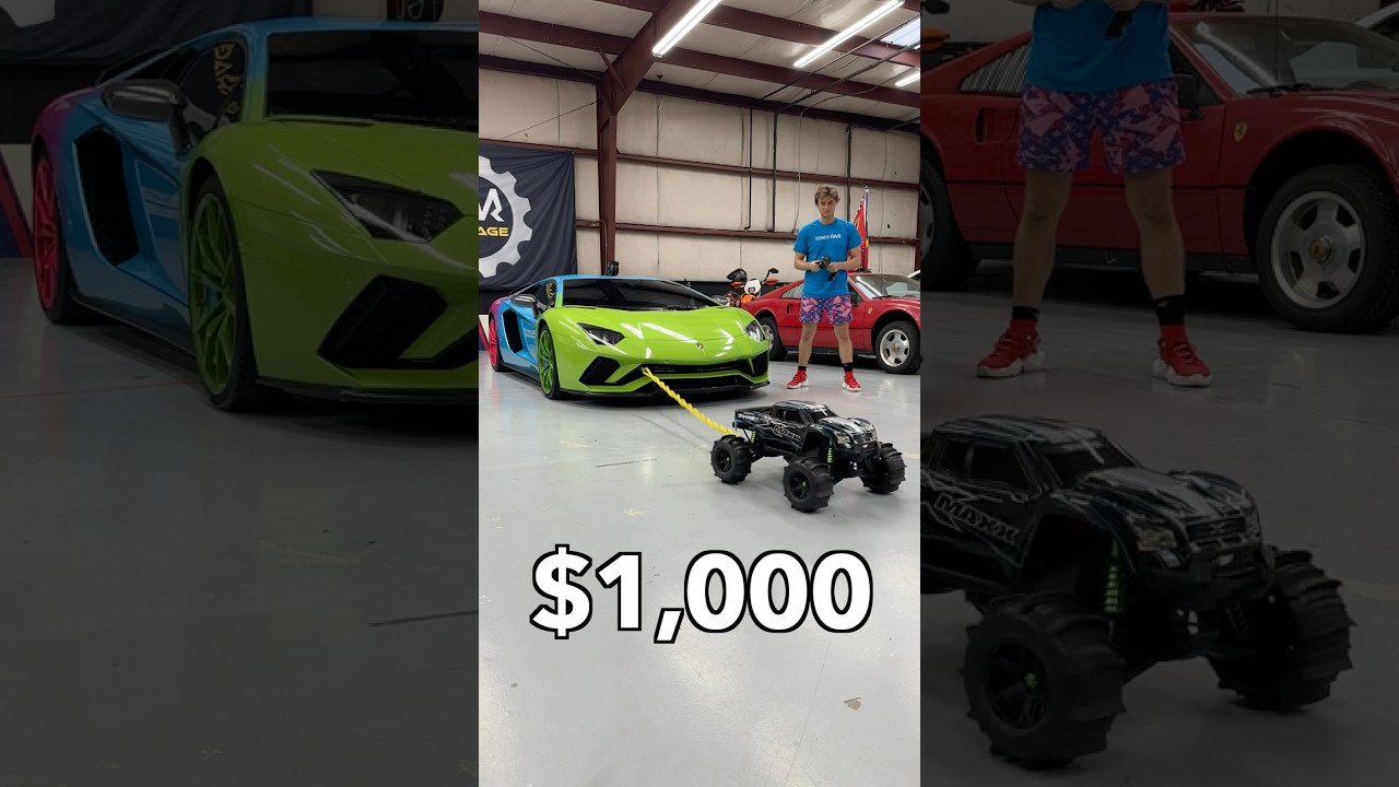 Can a $6,000 RC Car Really Pull a Lamborghini? Watch the Epic Showdown! 🚗🔥