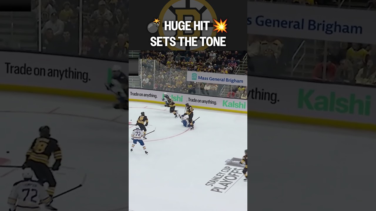 Bruins' McAvoy Sets Tone with Big Hit 😤