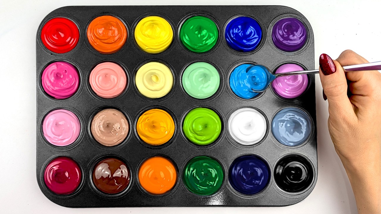 Learn How to Create New Colors with Satisfying Acrylic Paint Mixing