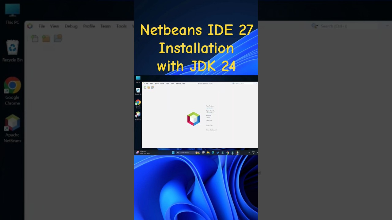 Netbeans IDE 27 Installation with JDK 24 #shortsfeed #coding #viralvideo #viral #java #shorts