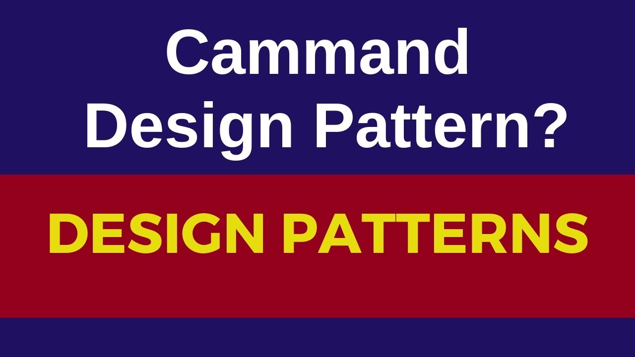 Cammand  design pattern real time example|Cammand pattern
