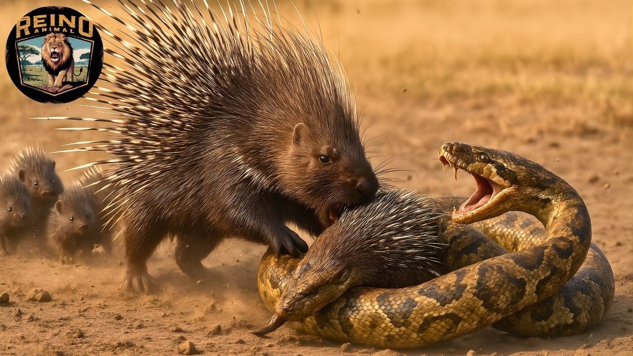 África Salvaje: Puercoespín vs Pitón Gigante 🐍