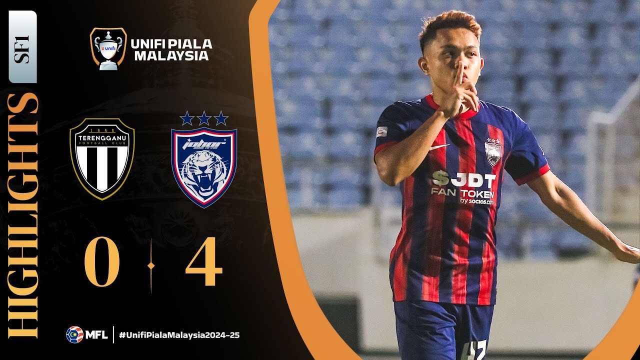 Terengganu FC 0-4 JDT | Piala Malaysia SF1 Highlights ⚽