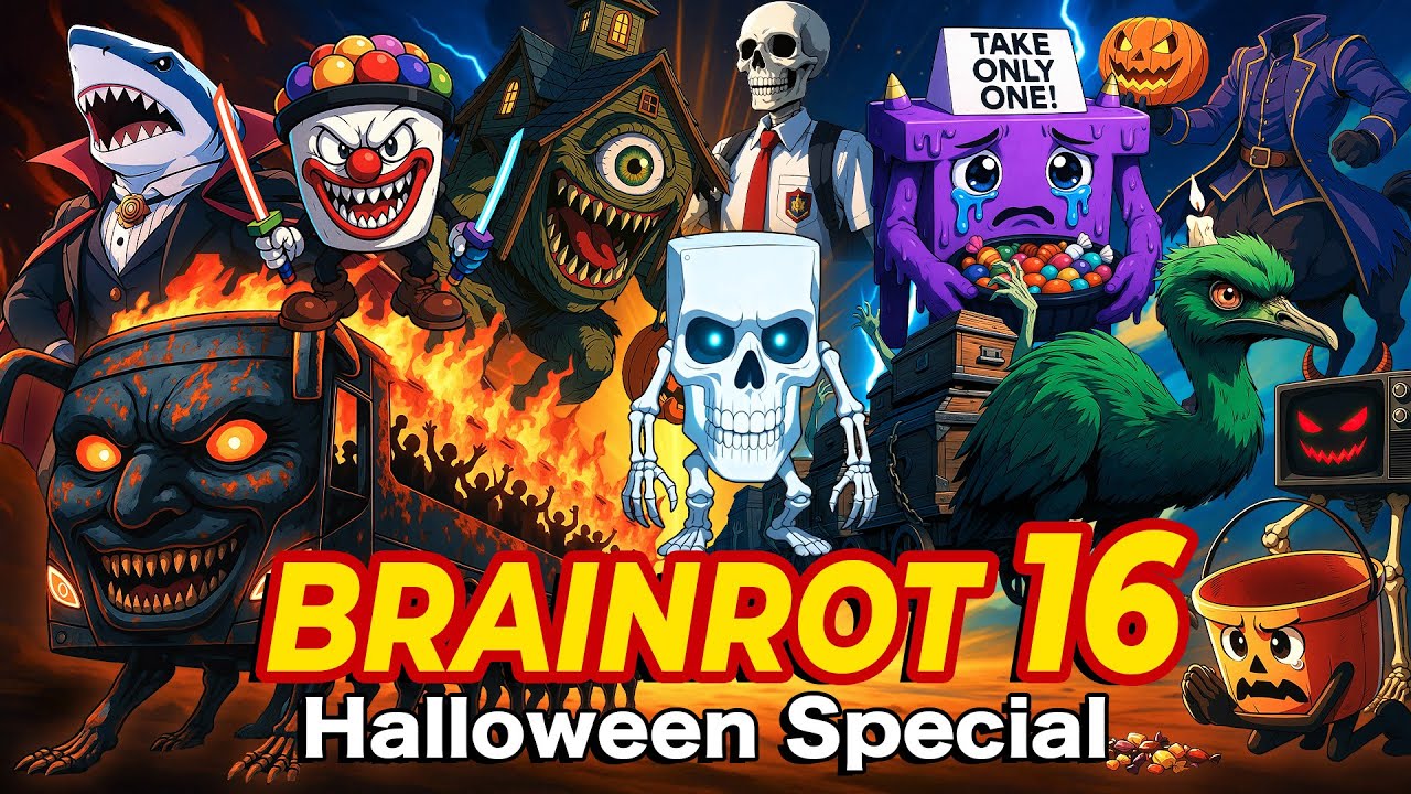 Smirkzy - Brainrot Anime Opening Song Pt. 16 🎶 | Official Music Video ft. HALLOWEEN BRAINROTS