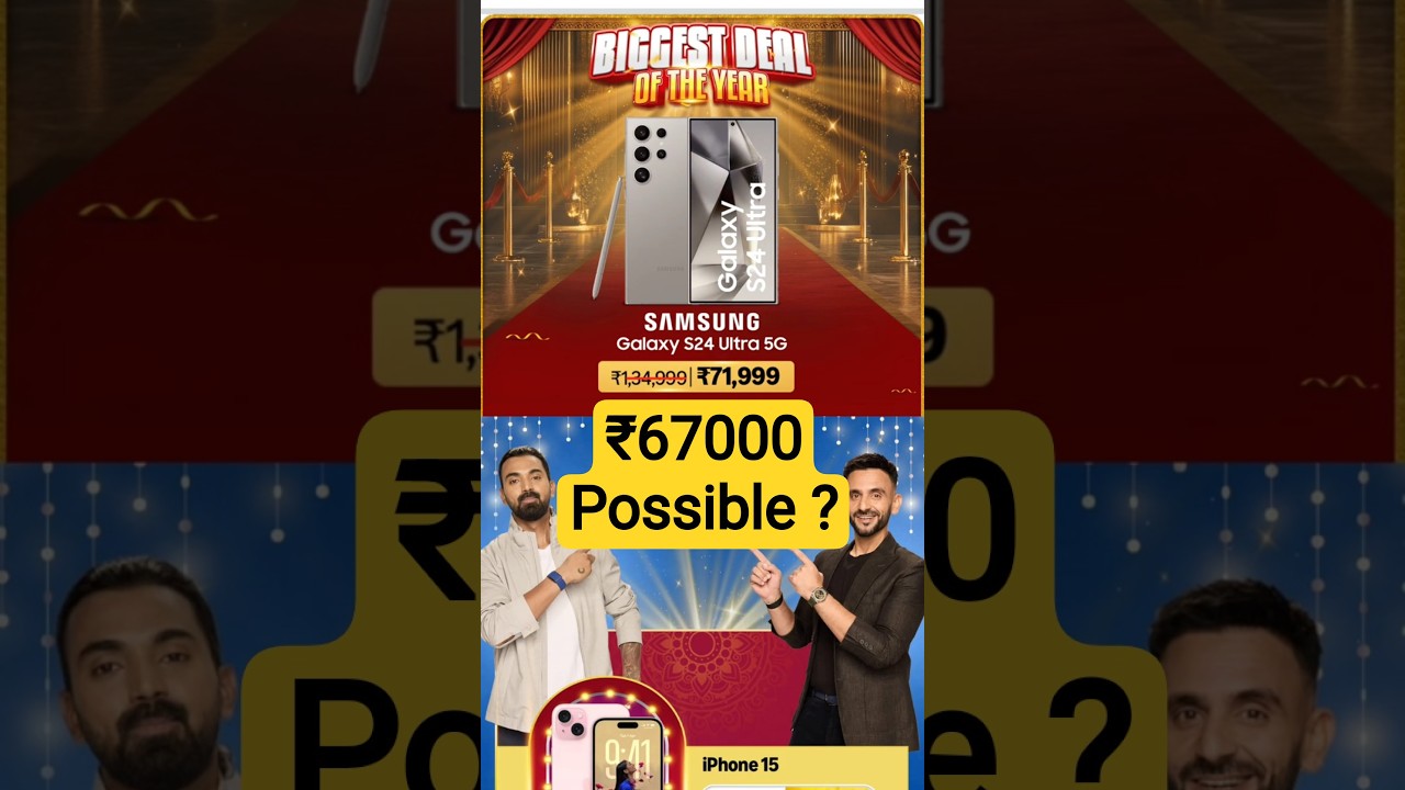 Samsung Galaxy S24 Ultra 67000 Amazon Great Indian Festival price