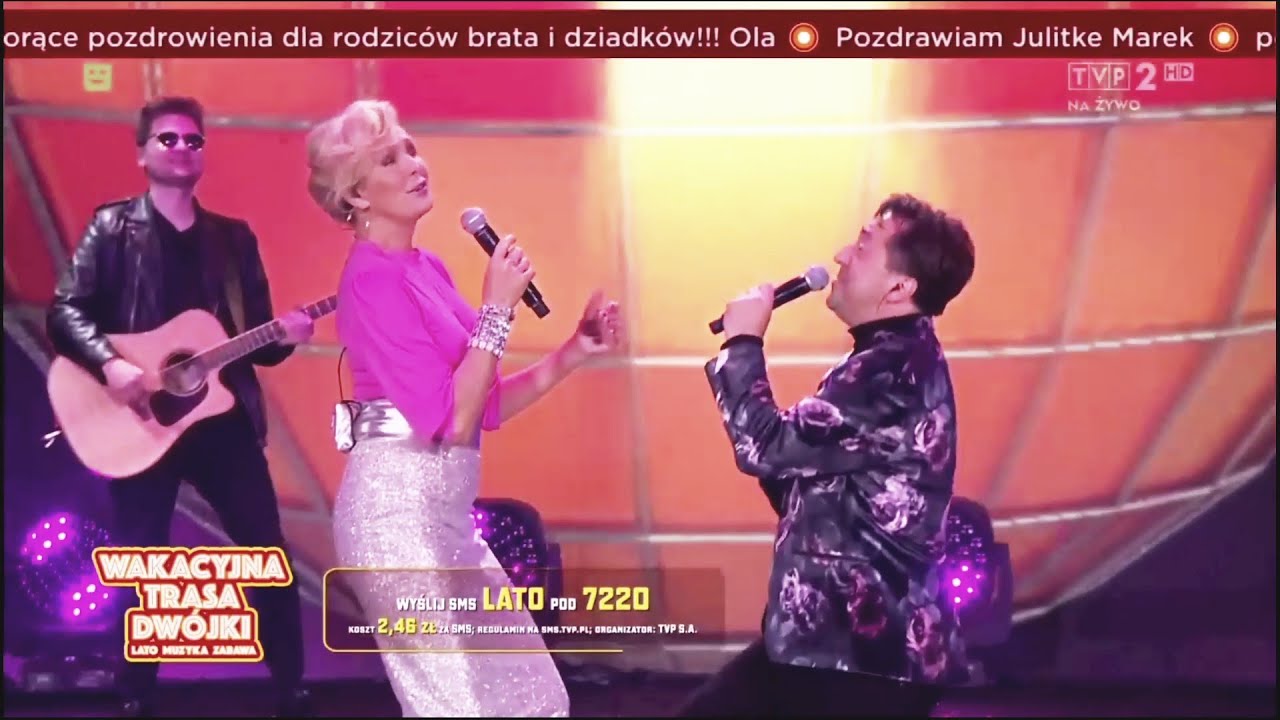 Helena Vondráčková & Marcin Miller Perform 'Długa Noc' on TVP2's Summer Tour 🌙