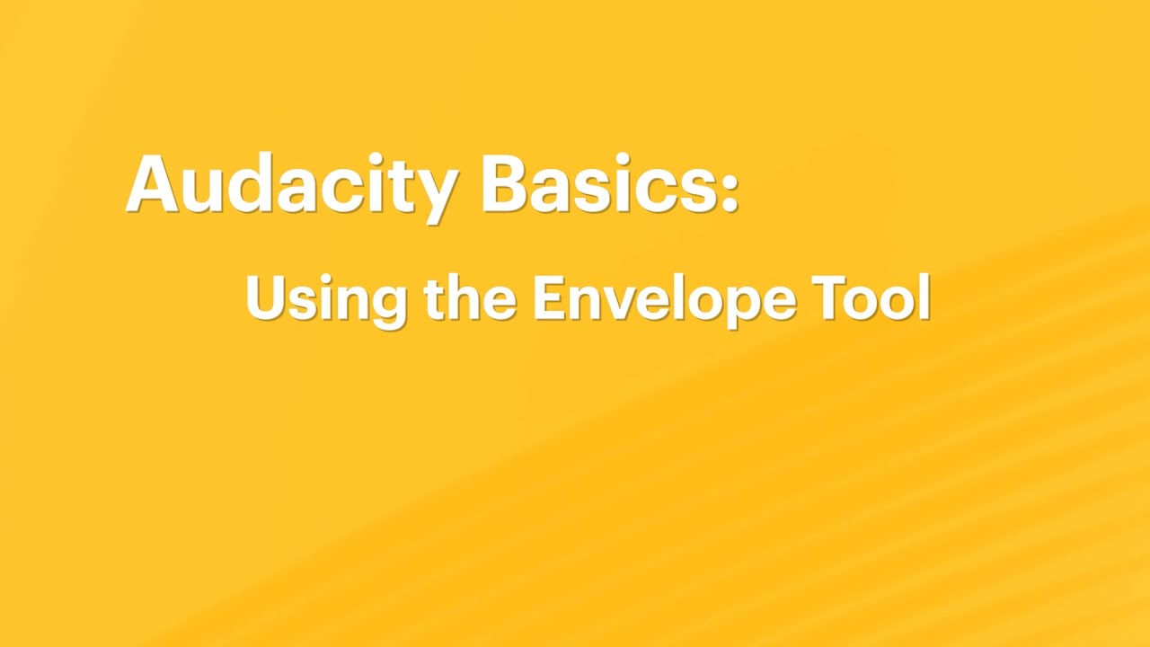 Master Audacity: How to Use the Envelope Tool 🎶