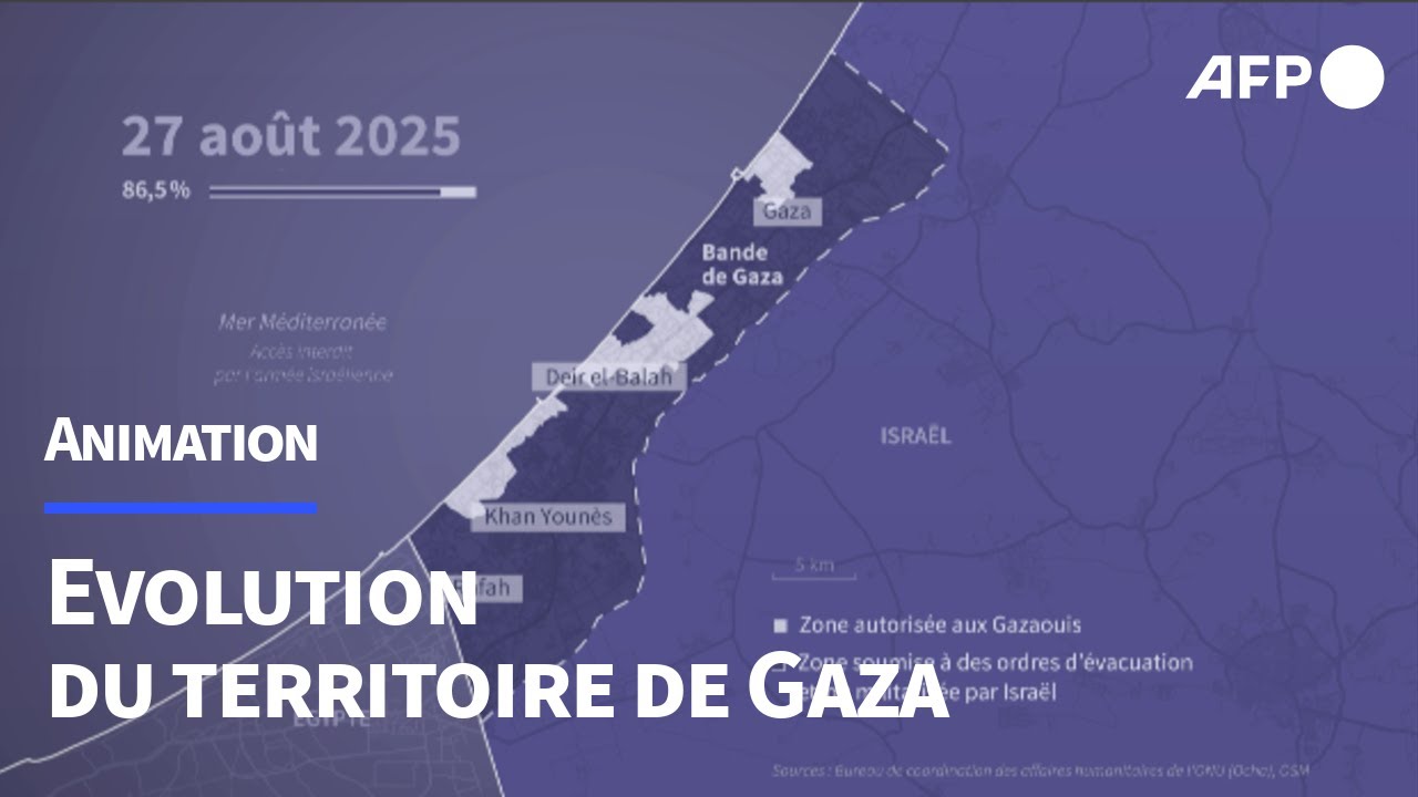 La bande de Gaza depuis mars 2025