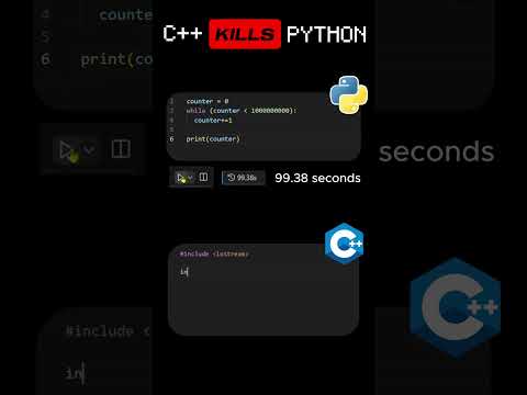 C++ vs Python Speed Test 😱🤯#coding #programming