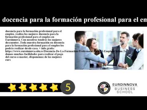 docencia para la formación profesional para el empleo