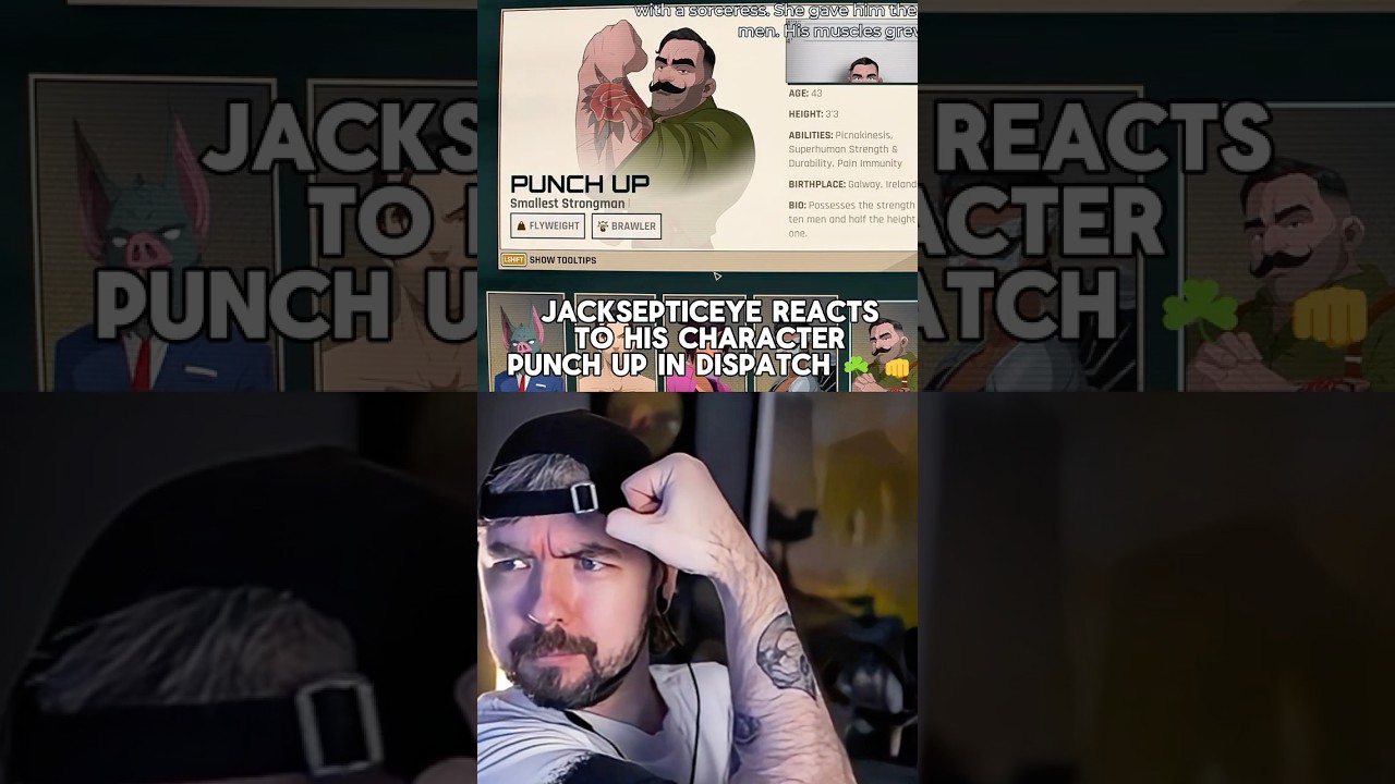 Jacksepticeye's Epic Reaction to His Character's Punch 💥