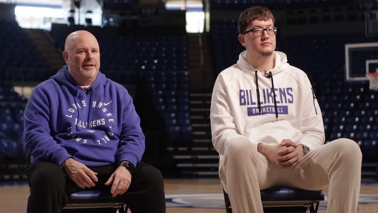 Billikens center Robbie Avila and head coach Josh Schertz sit down with Sports on 4