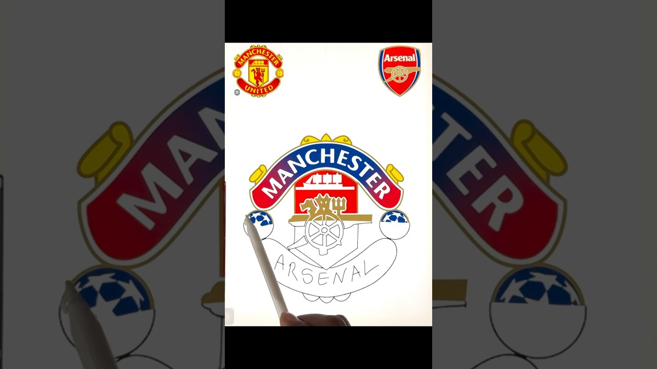 Manchester United & Arsenal Logo Fusion ⚽