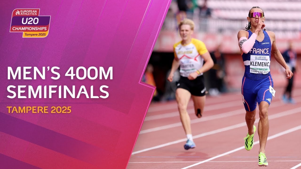 Watch the Exciting Men's 400m Semifinals Replay | Tampere 2025 European U20 Championships 🏃‍♂️