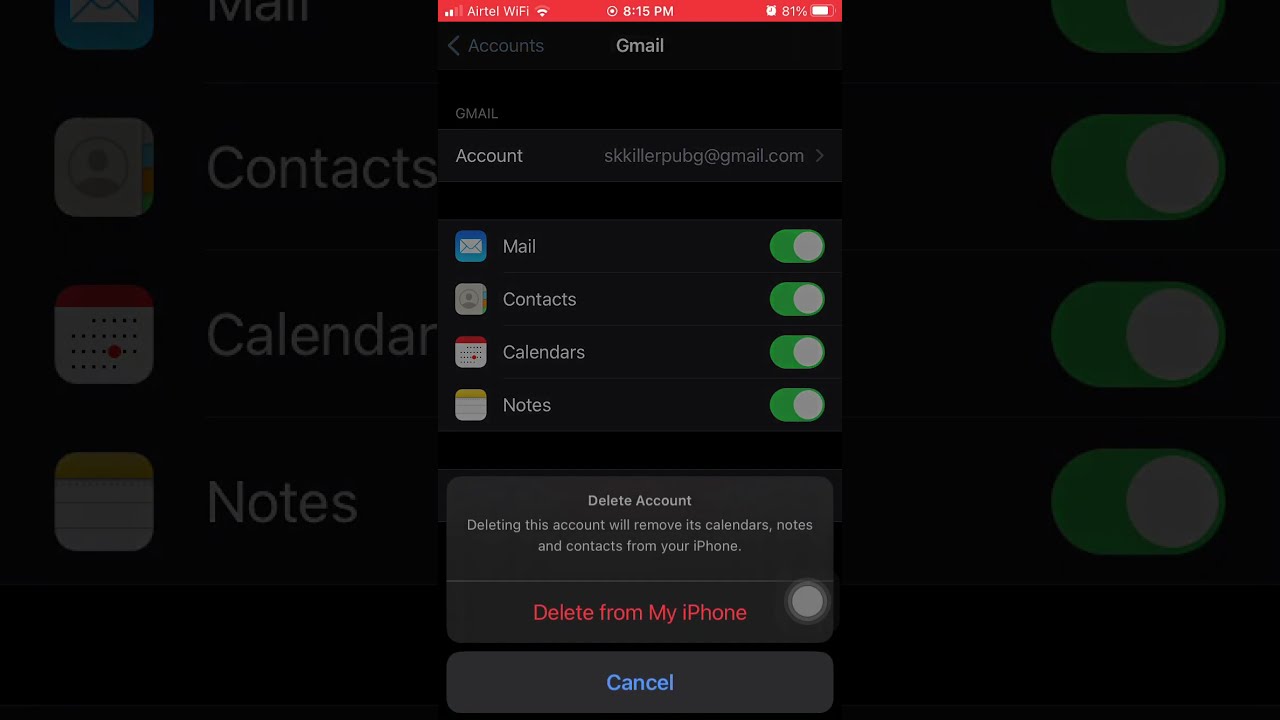 Delete Gmail Account on iPhone 📱