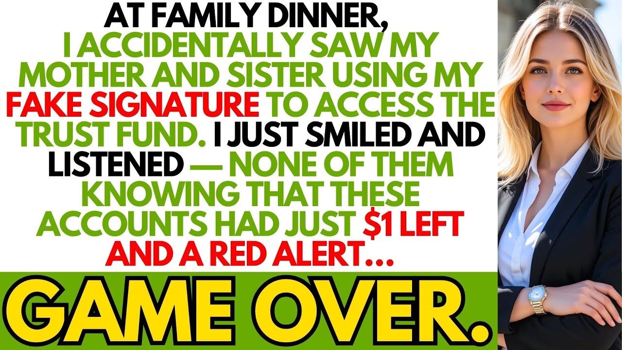 Family Dinner Shock: I Caught My Mother and Sister Using My Fake Signature 😱