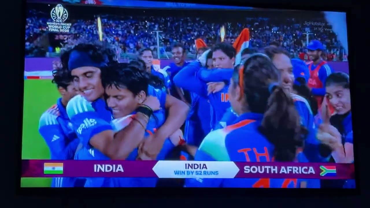 WINNING MOMENT IND vs SA Women’s Cricket World Cup Final 2025