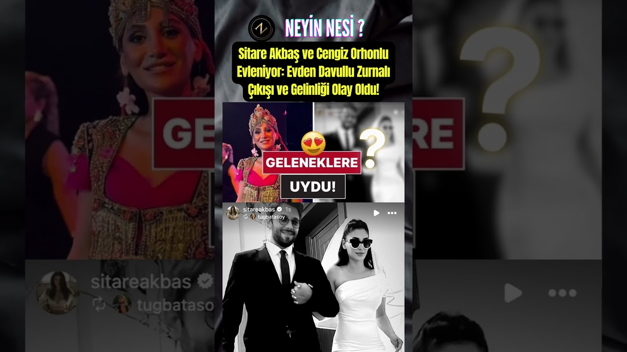 Sitare Akbaş ve Cengiz Orhonlu'nun Düğün Şıklığı ve Coşkulu Çıkışı 🎉