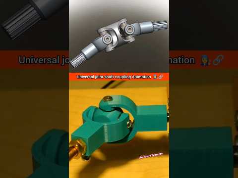 Universal joint shaft coupling animation 🔗⚙️ #animation #mechanical #engineering #3d #cad 🔥