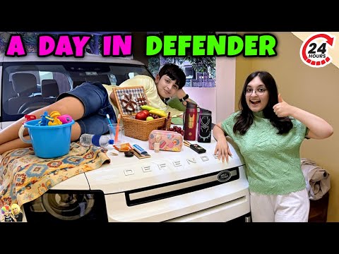 A DAY IN DEFENDER | 24 hours living in Car | Aayu and Pihu Show