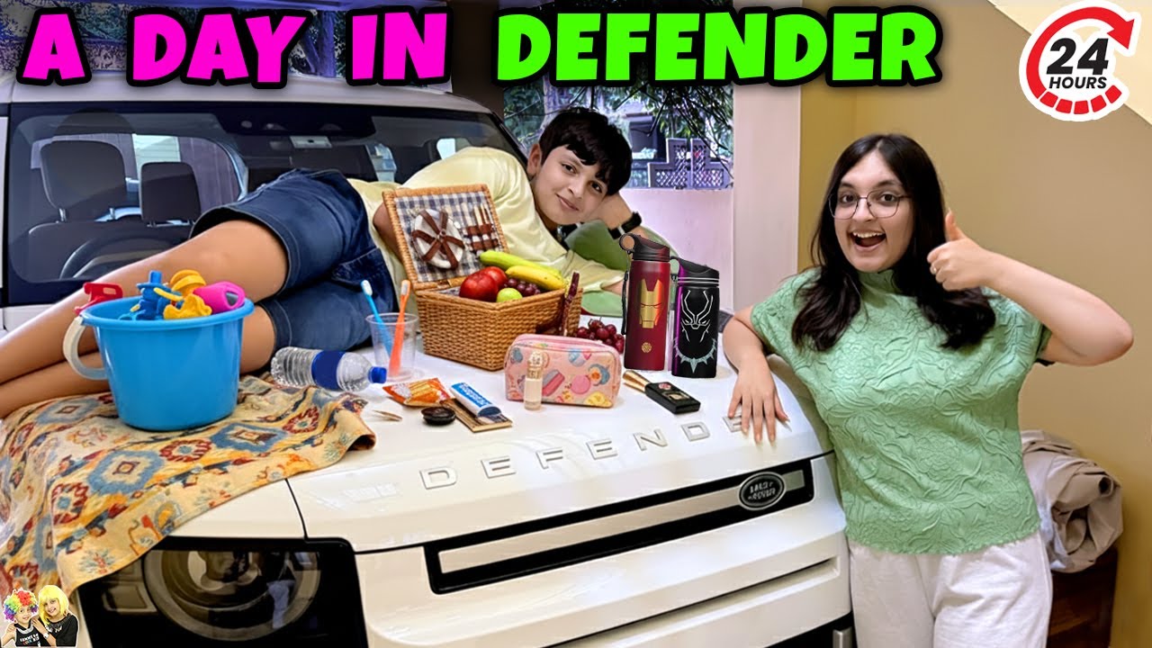 A Day in the Life of Defender: 24 Hours Living in a Car 🚗 | Aayu & Pihu Show