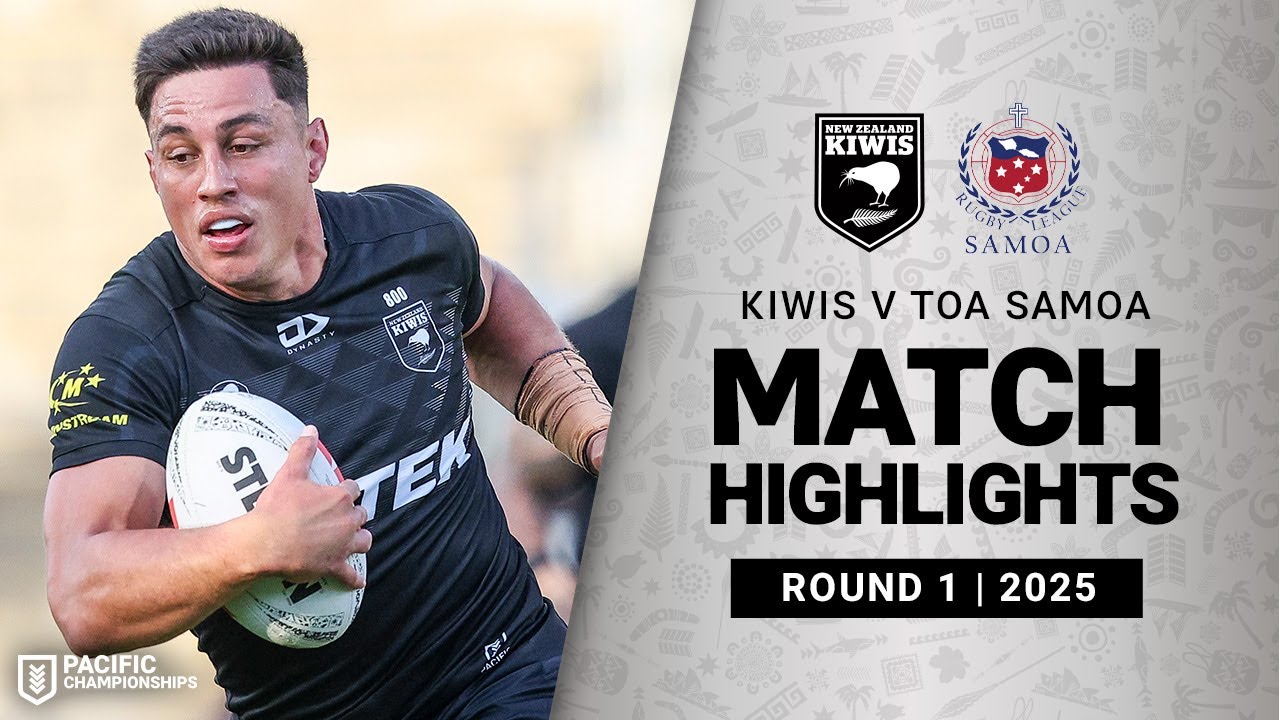 Kiwis vs Toa Samoa | Exciting Highlights from 2025 Pacific Championships Round 1 🏉
