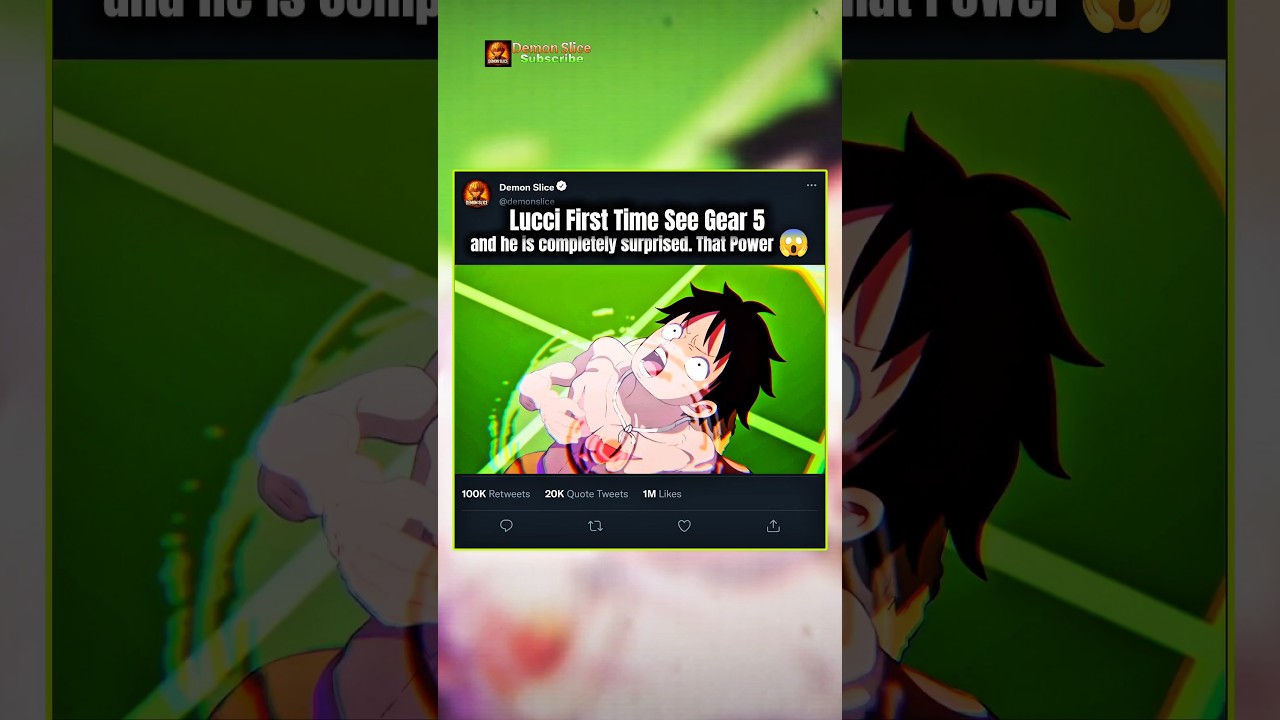 Lucci's First Look at Gear 5 in Episode 1100 😱