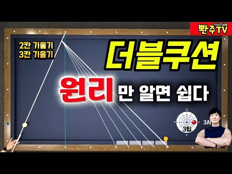 더블쿠션 마스터하기: 2칸·3칸 기울기와 원리 완전 정복! 🎱