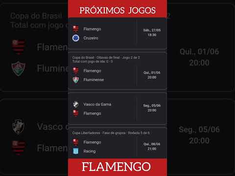 #flamengo 【 PRÓXIMOS JOGOS DO FLAMENGO 】