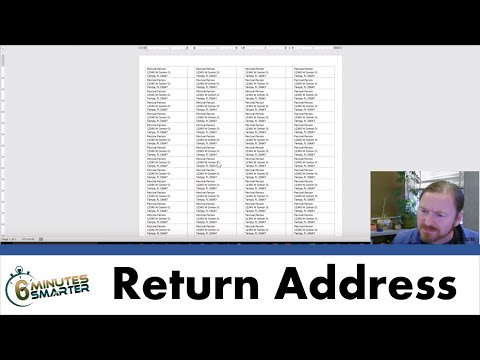 Create Return Address Labels in Word π