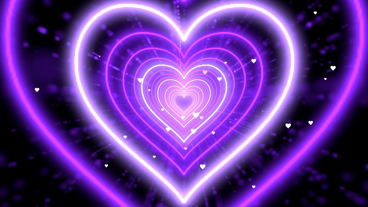 Romantic Purple Heart Animation π Heart Tunnel Loop for Love & Inspiration