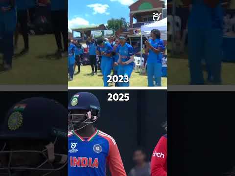 Parallels in India's Women's #U19WorldCup semi-final wins π #YTShorts #CricketShorts
