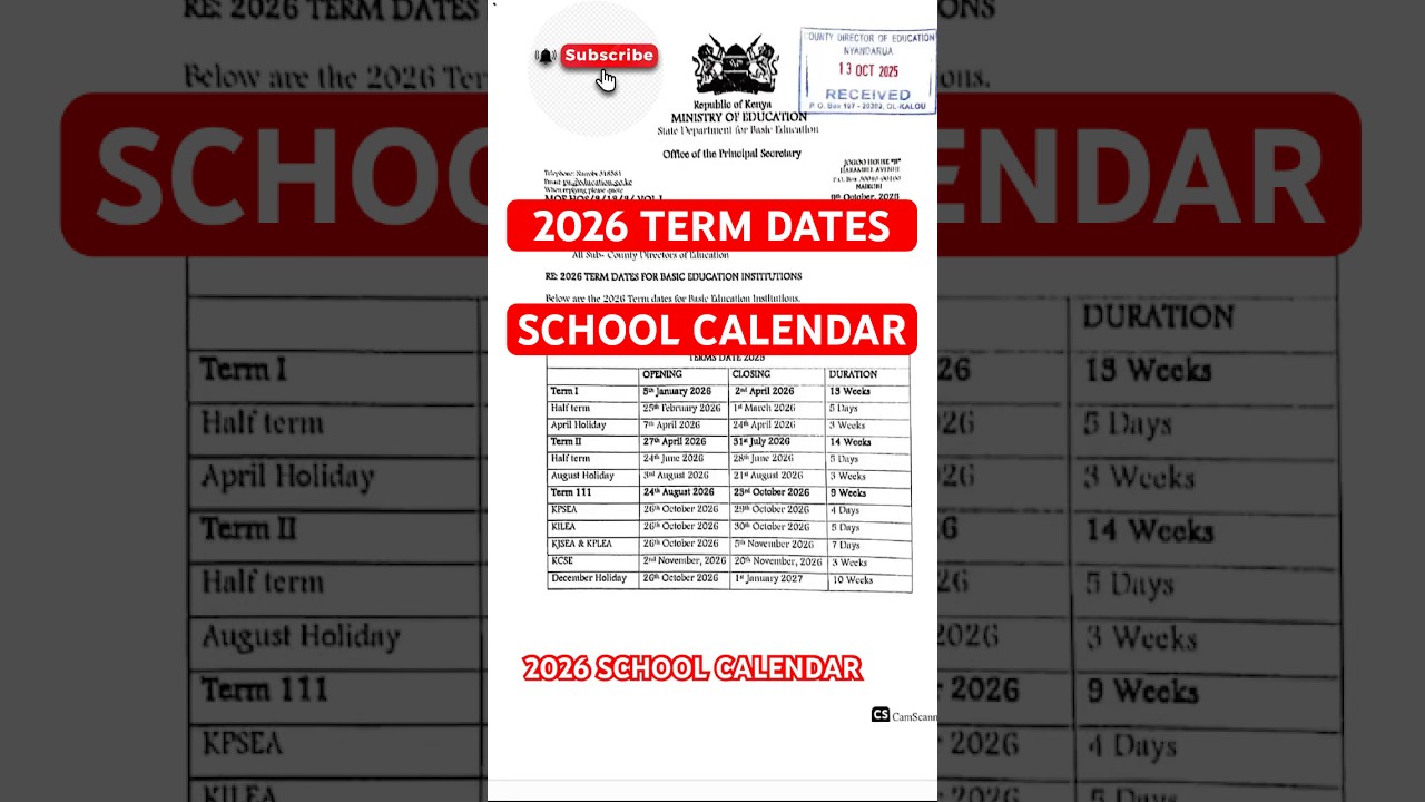 School Calendar & Term Dates 2026 📅