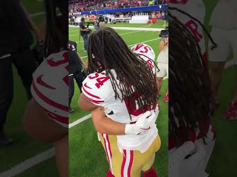 49ers: In it together ๐ซ #christianmccaffrey #fredwarner #postgame #thursdaynightfootball