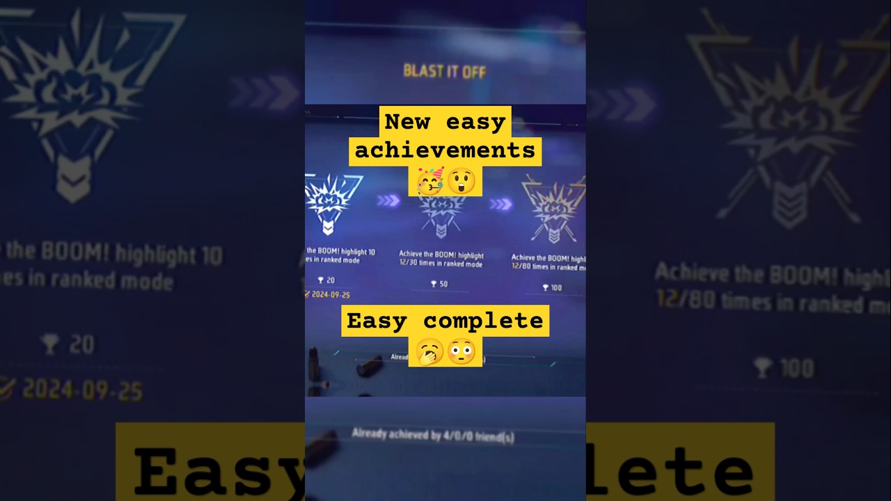 8000 😲 easy achievement points free fire new achievement mission #freefireachievemets