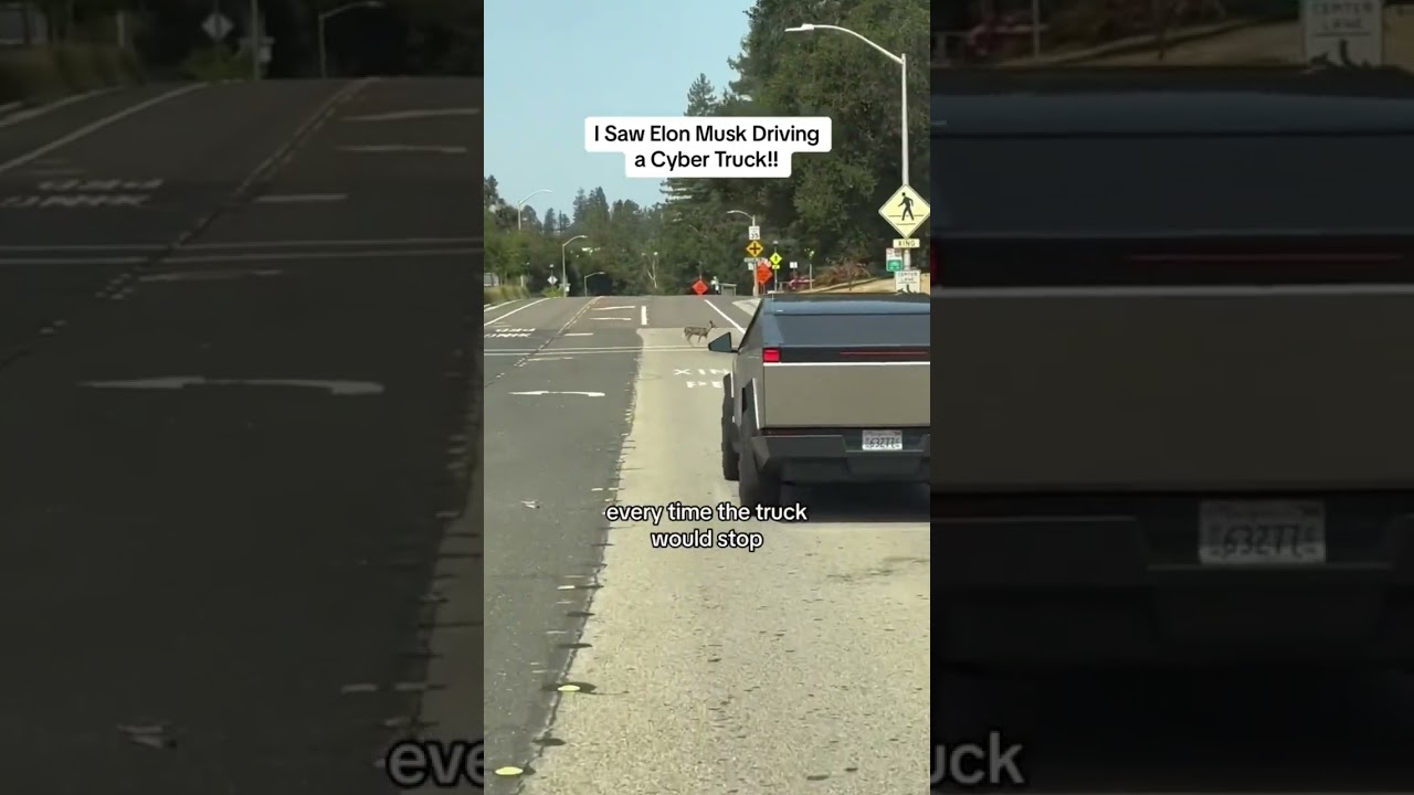 You Won't Believe Seeing Elon Musk in a Cybertruck! 🚗 #Shorts